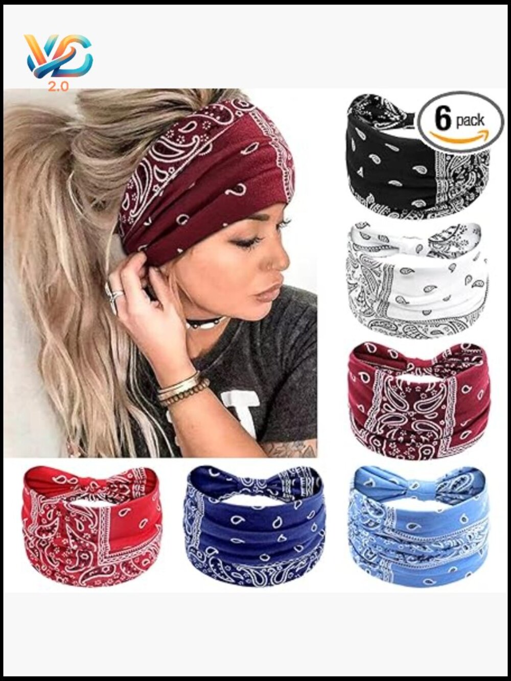 Wide Knotted Turban Headband Non Slip Soft Stretchy Hair Accessories Yoga Boho